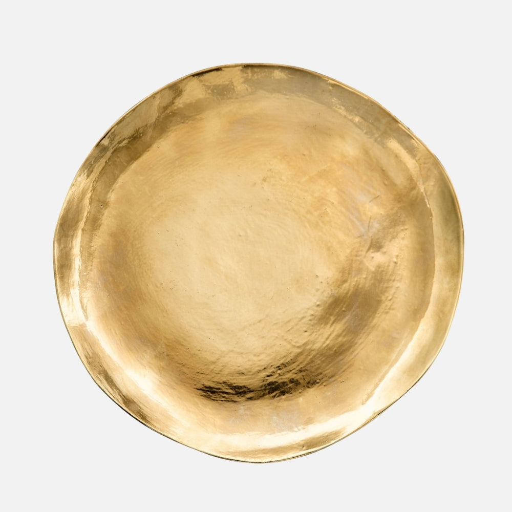 Bitossi Home Senza Tempo gold-edged porcelain underplate, 30.5cm, viewed from above