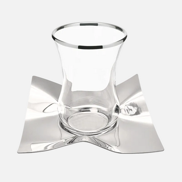 Carissa tea cup Silver 11Cm Set of 6