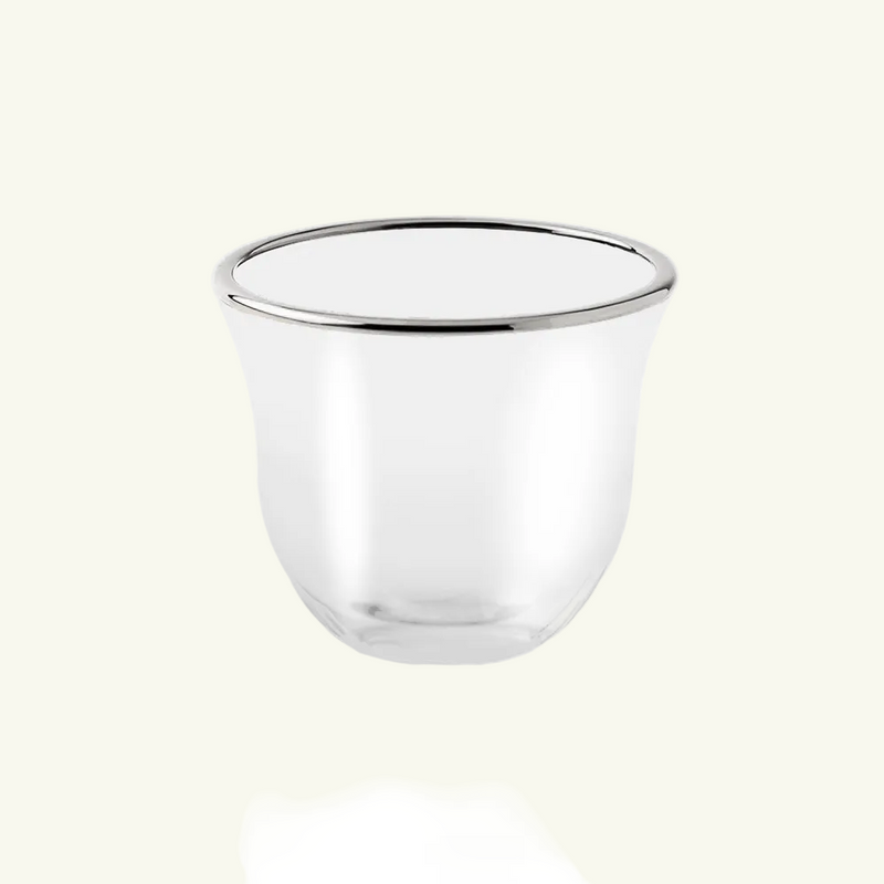 Silver Rimmed Arabic Gahwa Cup, Set of 6