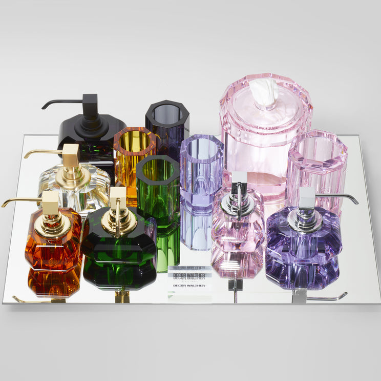 Décor Walther Kristal Soap Dispenser, Clear, shown with the collection