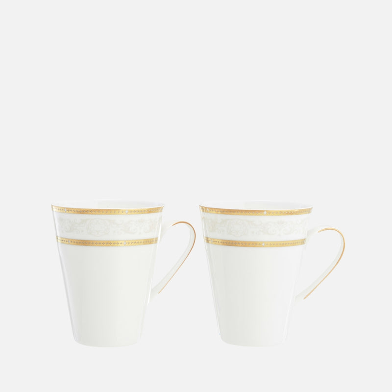 Opera White Mug, 400ml, Set of 2