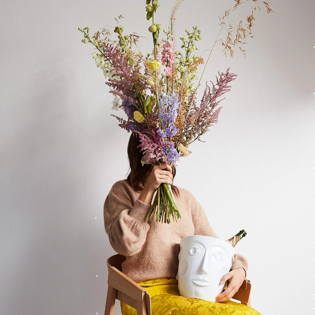 Champagne Cooler Faces, White