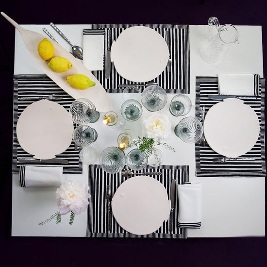 Waww La Table Locmaria fish-shaped ceramic plate by Yann Le Coadic, 27.5x27cm, styled on a table setting