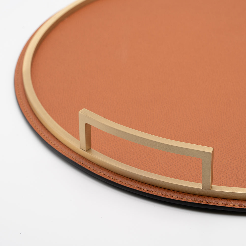 Defile Round Tray Medium, Siena, 36cm