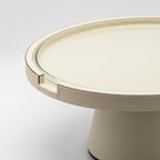 Giobagnara Gourmet Raised Tray, Ivory, 35cm, leather detail