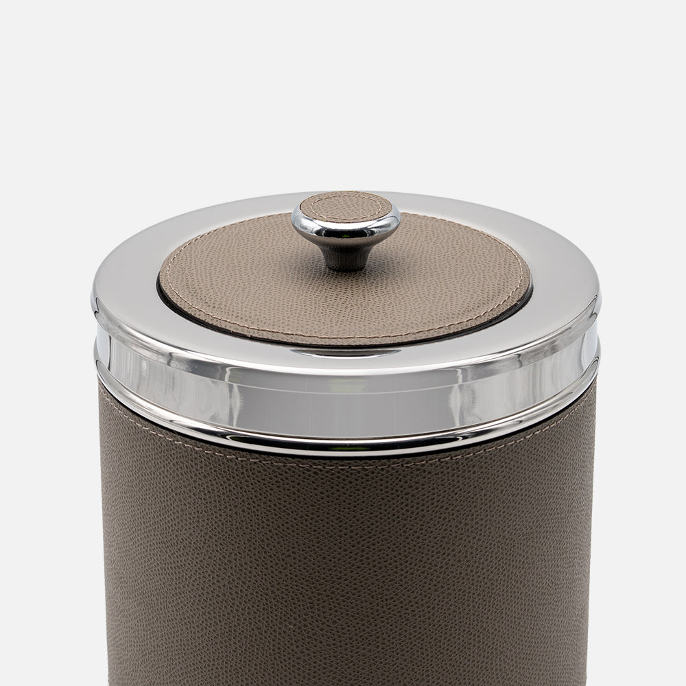 Giobagnara Ocean Ice Bucket, Mud, leather detail