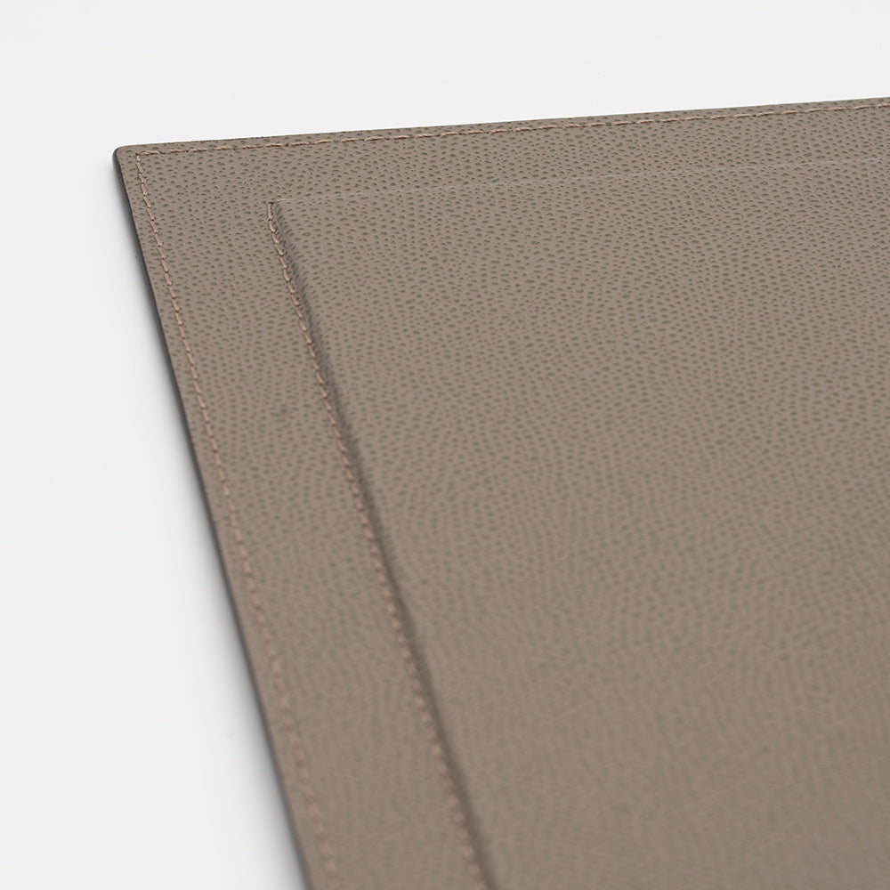 Giobagnara Phil Desk Blotter, Mud, 50x38.5cm, leather detail