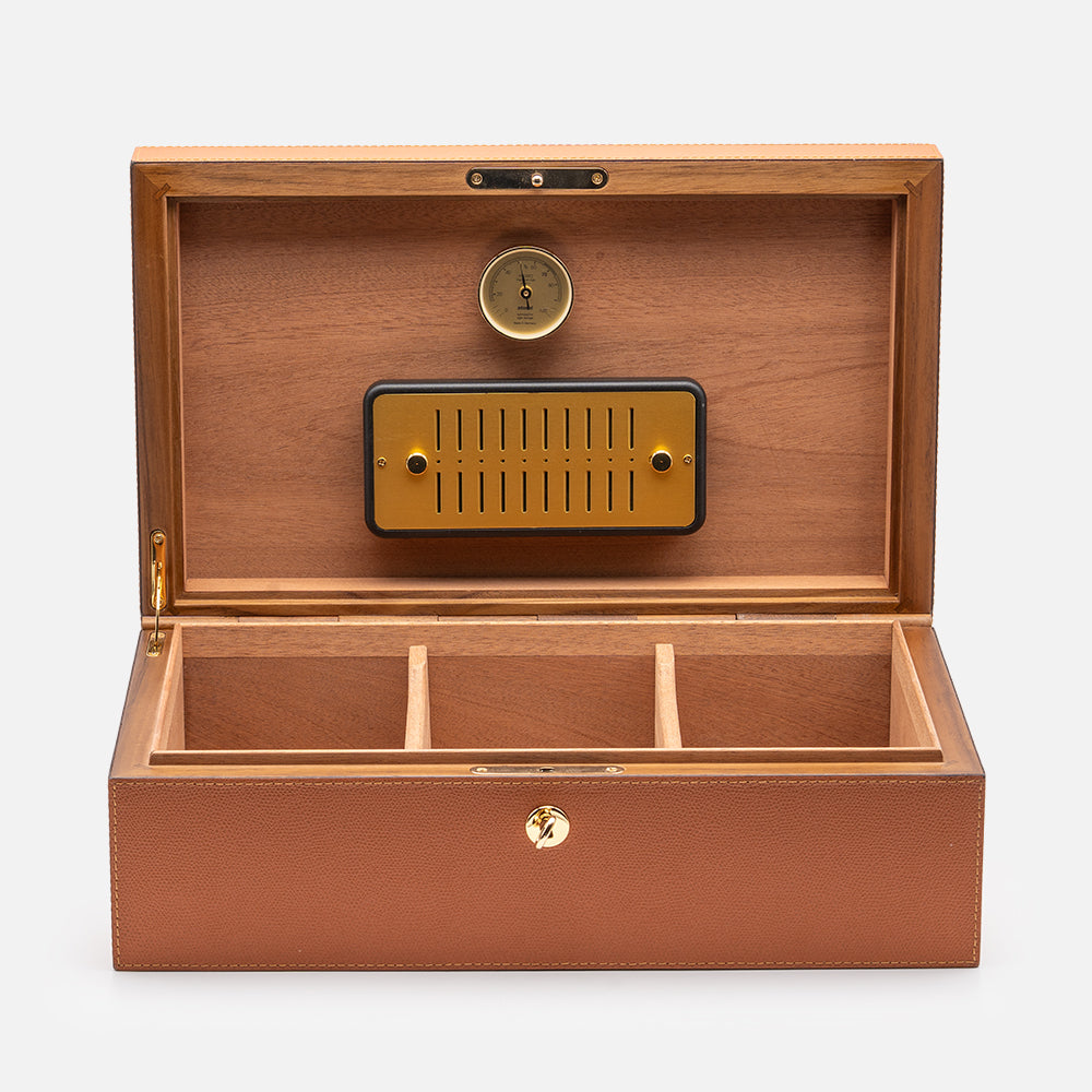 Giobagnara Santiago Cigar Humidor, Siena, 37cm, front view (2)