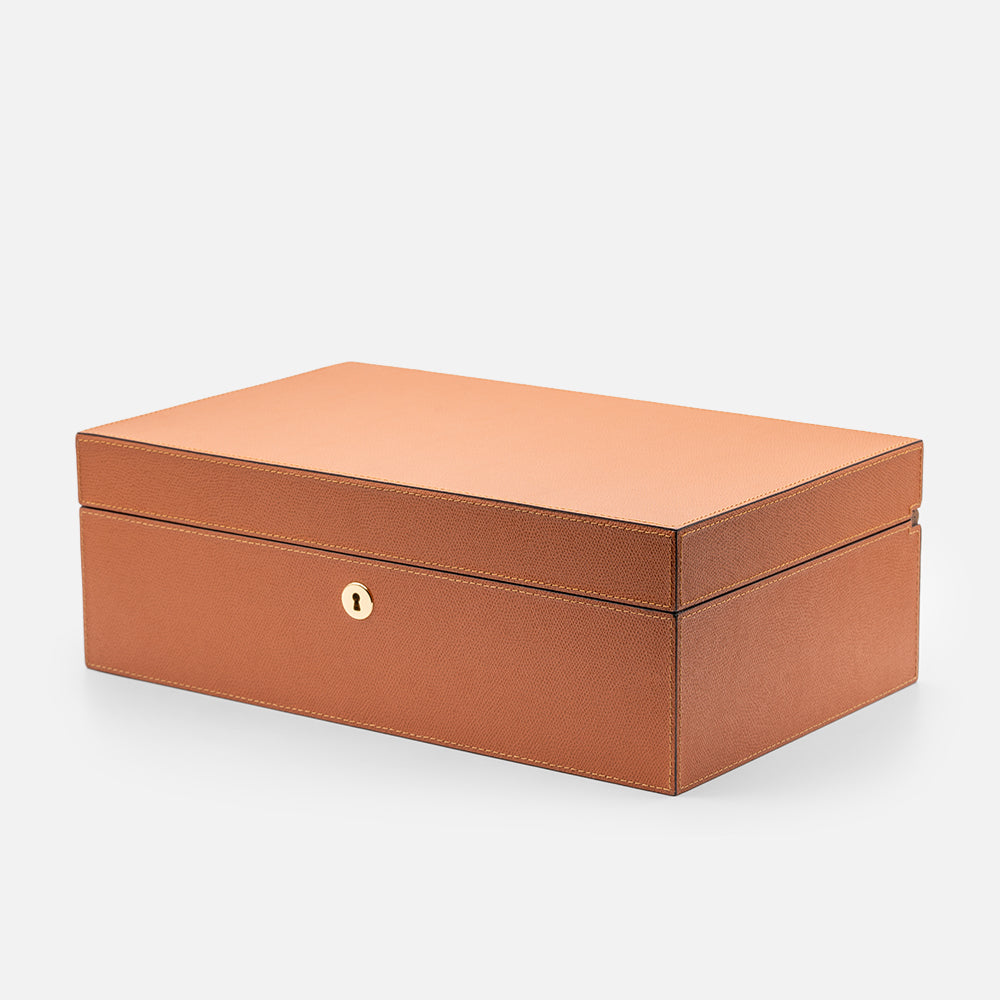 Giobagnara Santiago Cigar Humidor, Siena, 37cm, side view