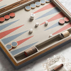 Giobagnara Small Backgammon Case, Mud, back view