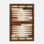 Giobagnara Small Backgammon Case, Mud, front view