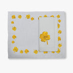 Golden Clover Napkin -Pearl