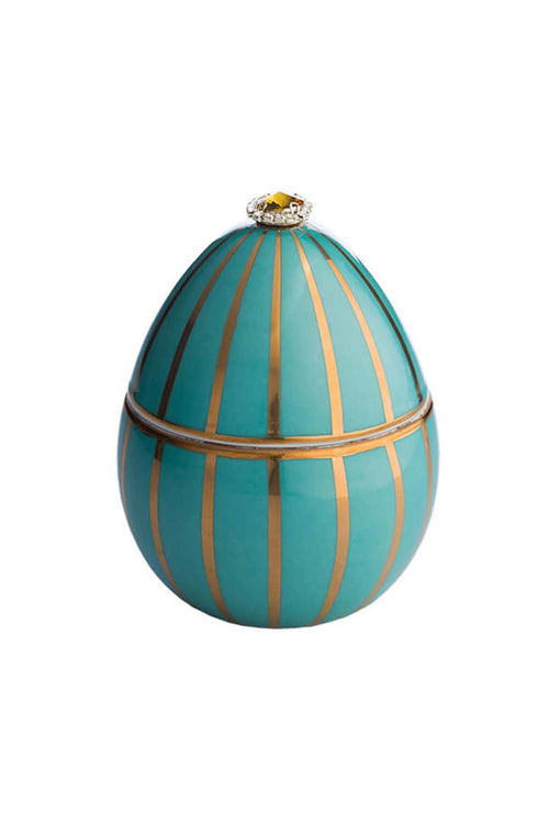 Turquoise egg with golden stripe 220 g