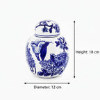 Chinoiserie  decorative ceramic jar