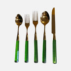 5 Piece Emerald Cutlery Setting