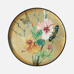 Flowers on Gold Round Tray, 35cm