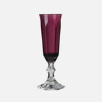 Mario Luca Giusti Dolce Vita Champagne Flute, Ruby in synthetic crystal, front view