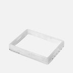 Mario Luca Giusti Donovan White Tray, 40x30cm in synthetic crystal, front view