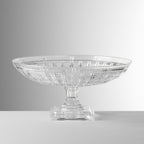 Mario Luca Giusti Susan Footed Bowl, Clear, 31cm in synthetic crystal, front view (2)