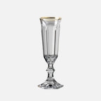Dolce Vita Acrylic Champagne Flute, Gold Rim