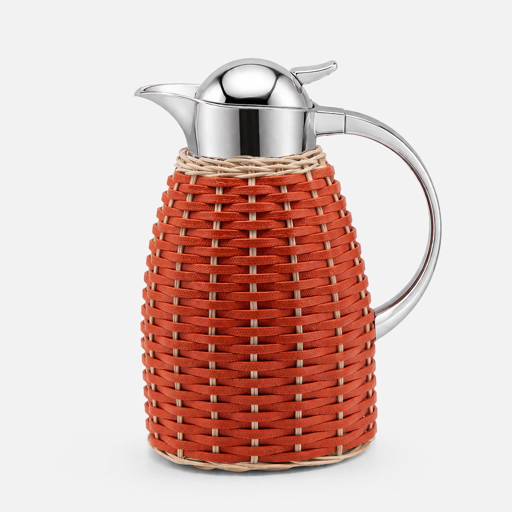 Chantilly Leather & Rattan Carafe, Mango, 1.5L