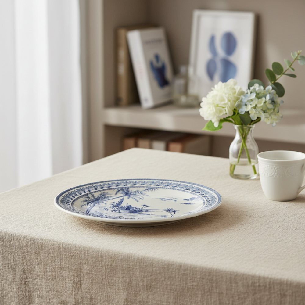 Blue Mismatched  Cake Plate ( Ø 30 cm )