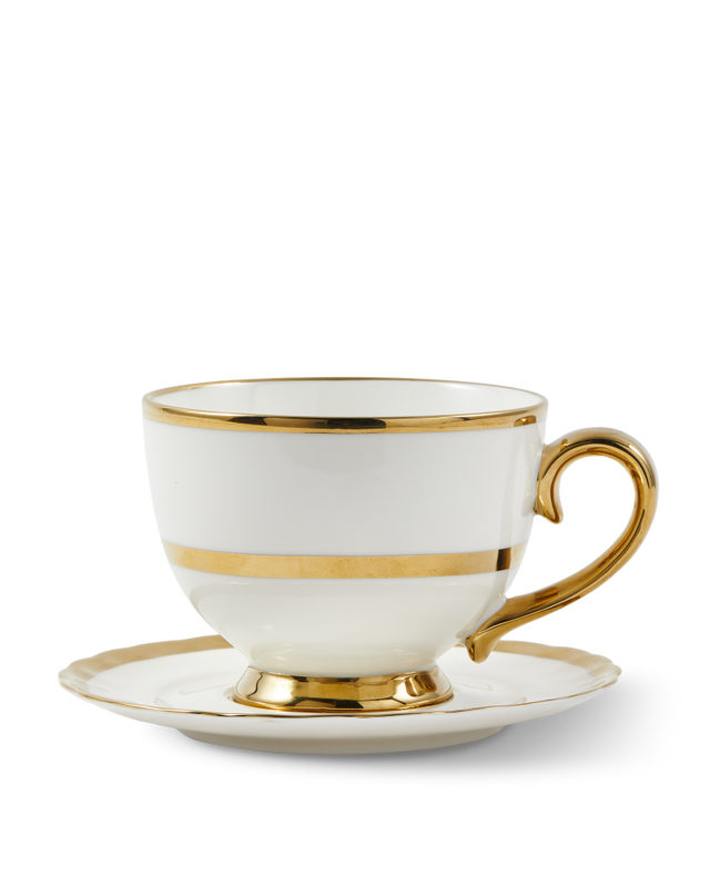 Golden Finds Tea, Set of 2 White