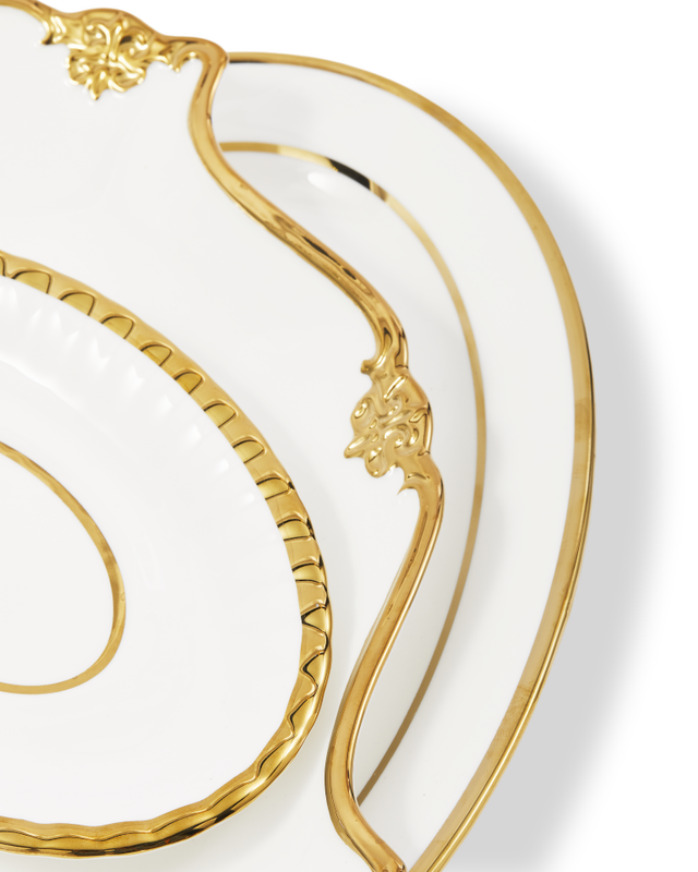 Golden Finds Serving Set, 3 Plates