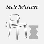 Zig Zag Metal Stool/ Side Table, Gold