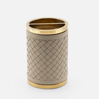 Riviere Alghero Handwoven Toothbrush Holder, Ivory, front view