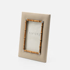 Riviere Bice Picture Frame, Small, Ivory & Chrome, side view 2
