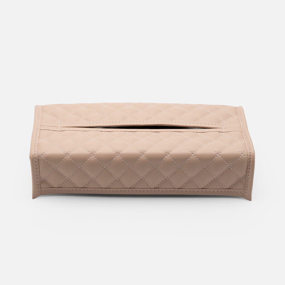 Elba Diamonds Rectangular Tissue Holder, Blush Pink