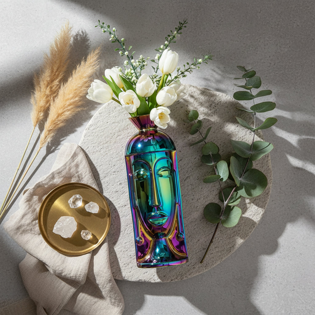 Sieger by Fürstenberg Scent of a Muse Vaporizer, Rainbow, styled in a table setting 2
