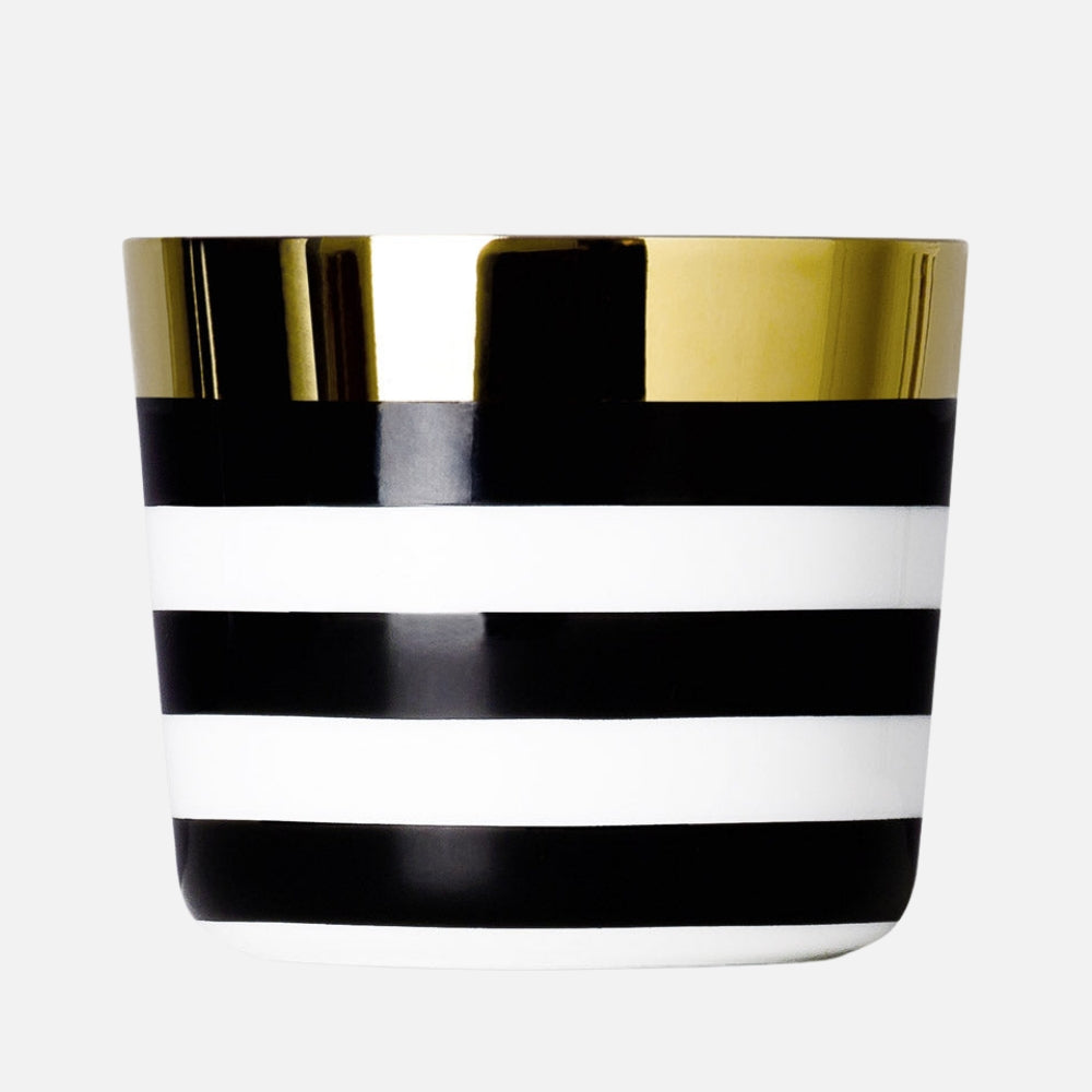 Sieger by Fürstenberg Sip-of-Gold Cross Stripes Champagne Goblet, front view