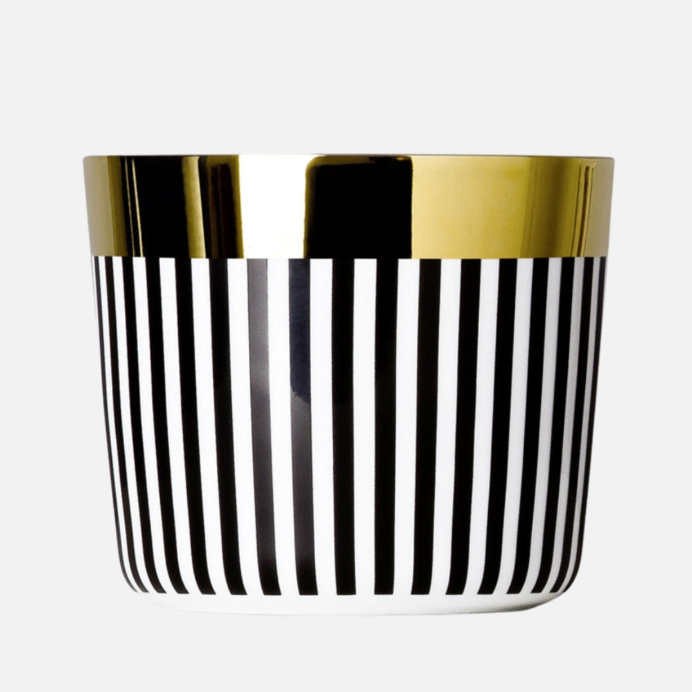 Sieger by Fürstenberg Sip-of-Gold Vertical Stripes Champagne Goblet, front view