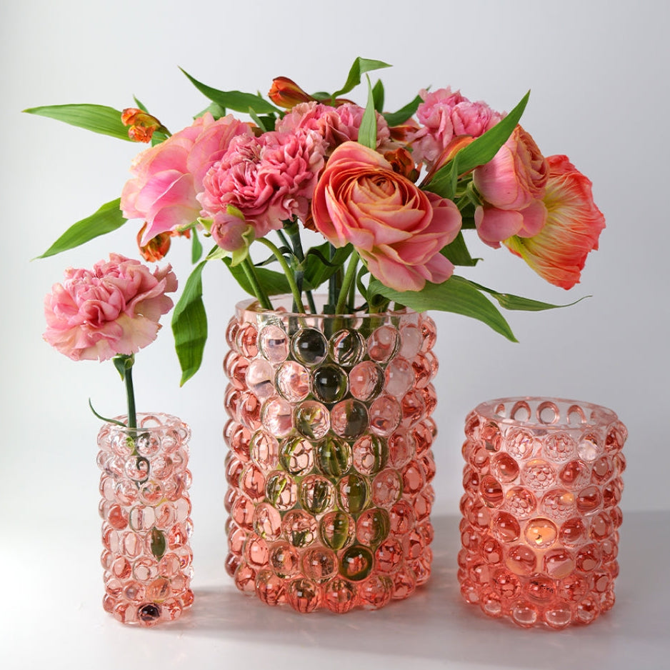Boule Hurricane Lamp, Large, Rosé