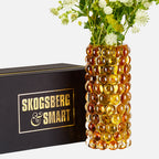 Skogsberg & Smart Boule Hurricane Vase, Amber, front view 2