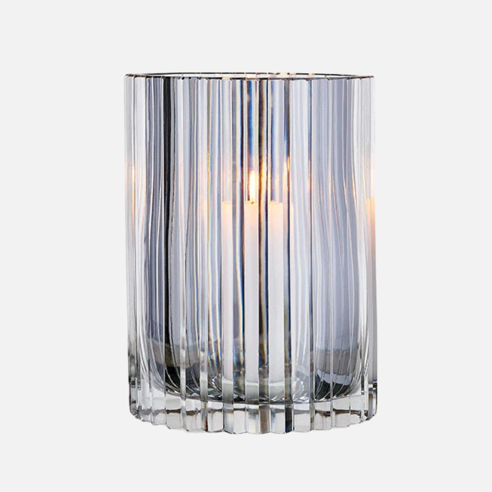 Skogsberg & Smart Strict Crystal Hurricane Lamp, Large, front view
