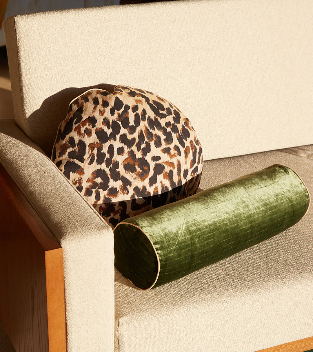 Bomboloni Leopard Jacquard Cushion, 47cm