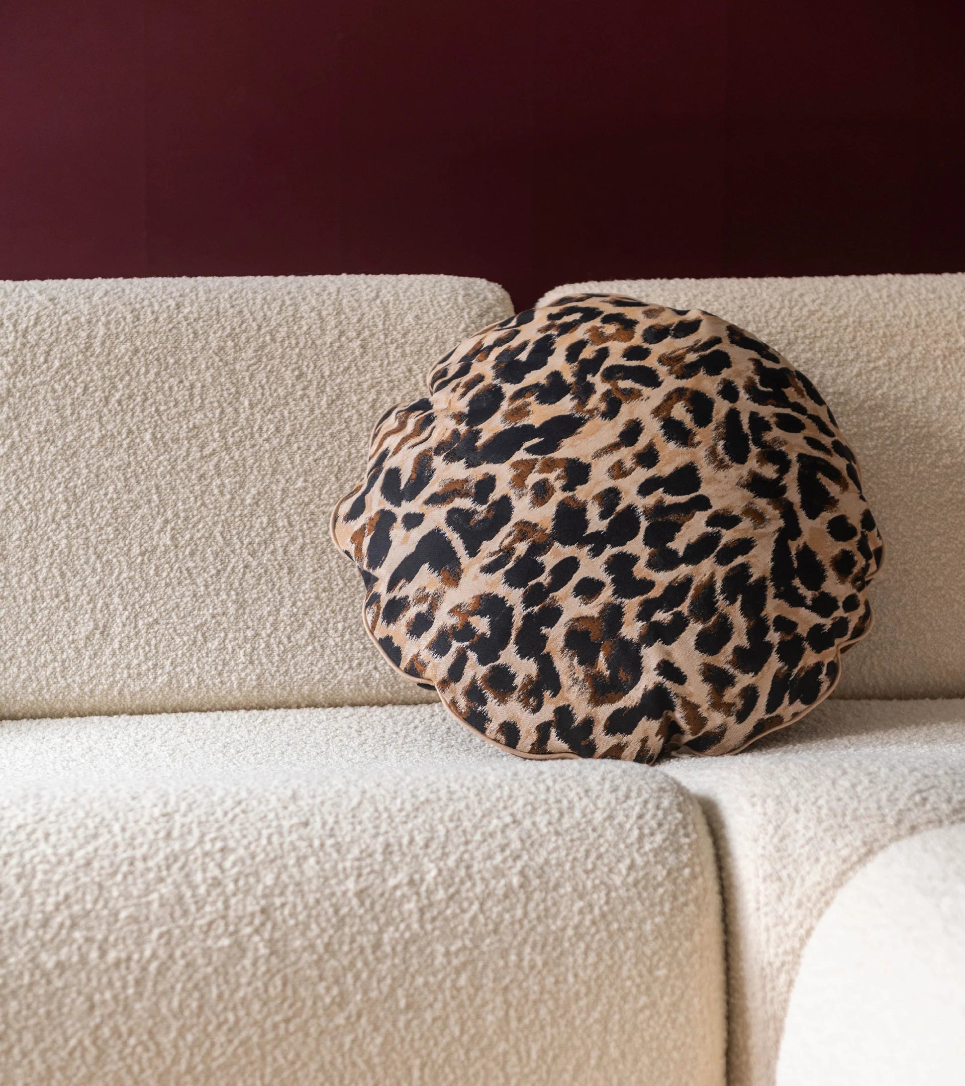 Bomboloni Leopard Jacquard Cushion, 47cm