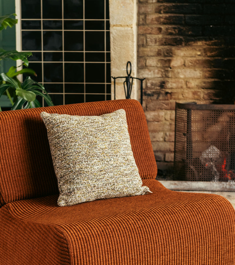 Carino Brown and Green Tweed Cushion, 45x45cm