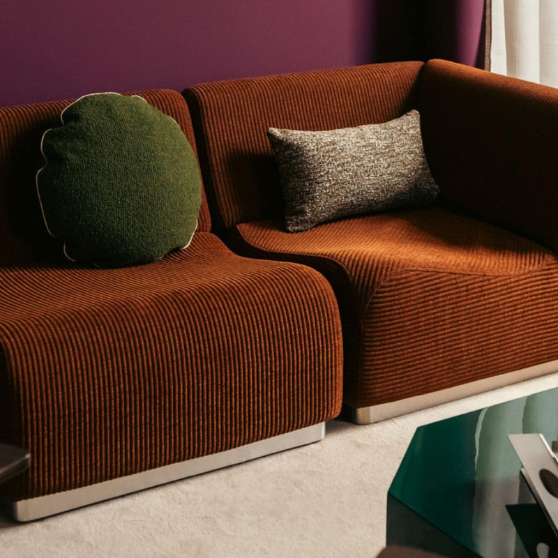 Carino Brown and Green Tweed Cushion, m