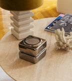 The Socialite Family Donna platinum-glazed ceramic pot, 12x12cm, styled in a room setting