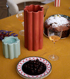 The Socialite Family Duetto Solo vase in terracotta ceramic, 27cm, styled in a room setting 2