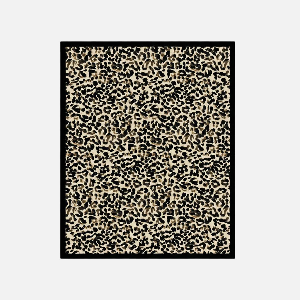 The Socialite Family Leopardo rug in leopard print, 150x200cm, front view
