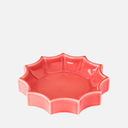 The Socialite Family Tasca décor tray in soft pink glazed ceramic, 22cm, front view 2