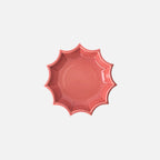 The Socialite Family Tasca décor tray in soft pink glazed ceramic, 22cm, front view
