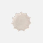The Socialite Family Tasca décor tray in white crackle-glazed ceramic, 22cm, front view