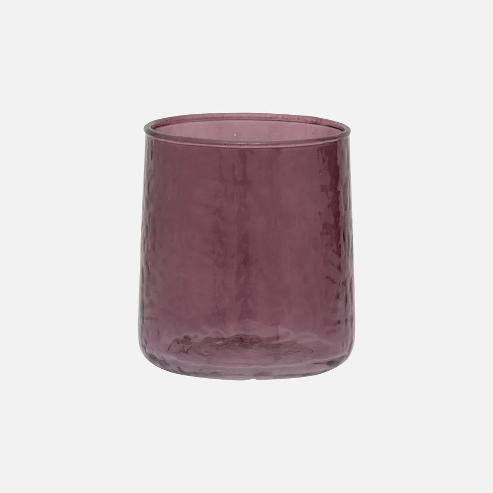 Recycled Glass Tumbler – Hammered Fudge
