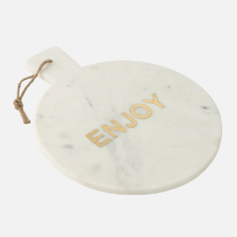 Marble Round Cheese Board – White Stone Serving Platter